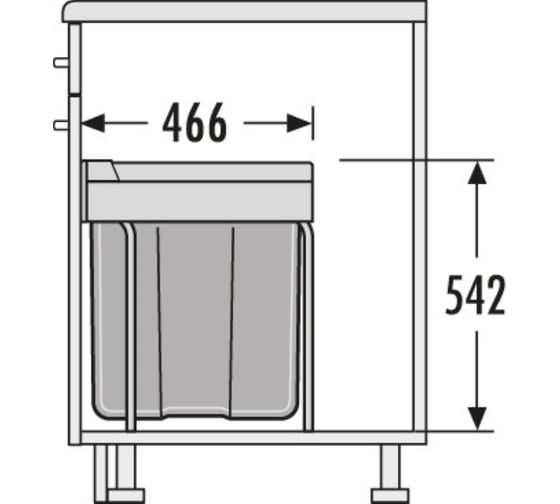 Система выдвижная ALVEUS Easy Cargo 40 см, 1x40л , 3668401