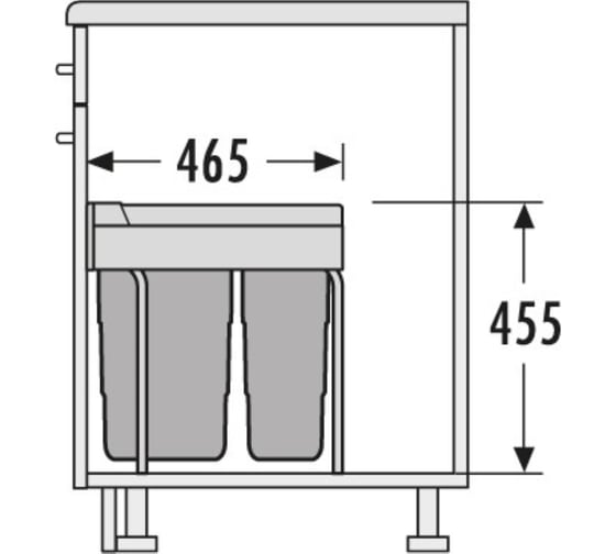 Система выдвижная ALVEUS Easy Cargo 50 см, 1x30л/1x19л , 3668501