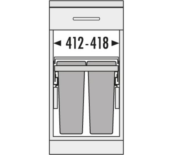 Система выдвижная ALVEUS Euro-Cargo-S 45 см, 2x19л , 3610471