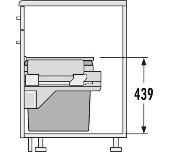 Система выдвижная ALVEUS Euro-Cargo-S 45 см, 2x19л , 3610471