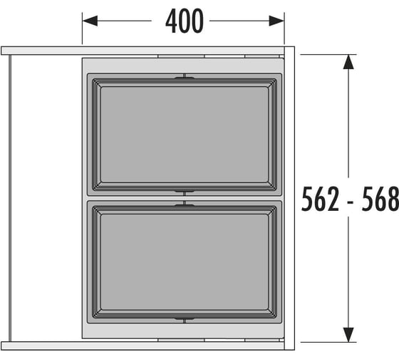 Система выдвижная ALVEUS Cargo Synchro 60 см, 2x28л , 3608621