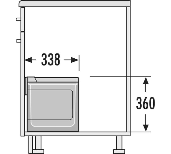 Система выдвижная ALVEUS AS Raumspar Tandem S plus, 1x18/1x12л 3644821