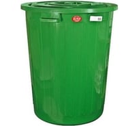 Круглый мусорный бак BORA 105 л, Н660хD550 мм, пластиковый, зеленый 1/6 ПЛ-BO251