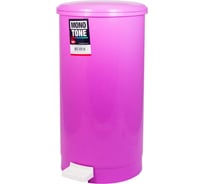 Круглый мусорный контейнер BORA  21.4 л, Н525хD270 мм, с педалью, пластиковый, розовый 1/6 ПЛ-BO1185r