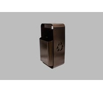 Урна уличная прямоугольная коричневая ПРОФМЕТСТИЛЬ МАФ-1 с пепельницей 1167