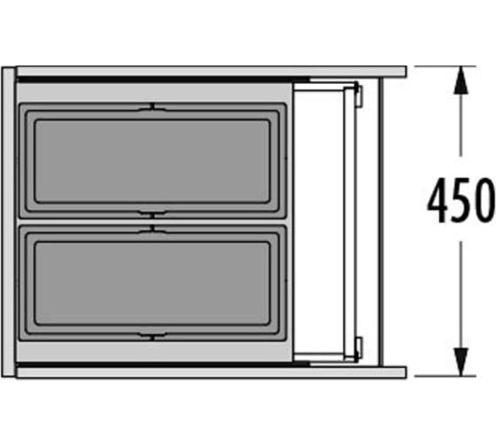 Система сортировки ALVEUS AS Triple 45 45 см, 2x18л Hailo 3631491