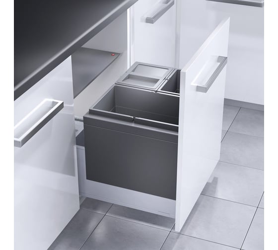 Система сортировки ALVEUS AS Triple 60 60 см, 2x13л/1x28л, 1 пластиковая крышка Hailo 3631691