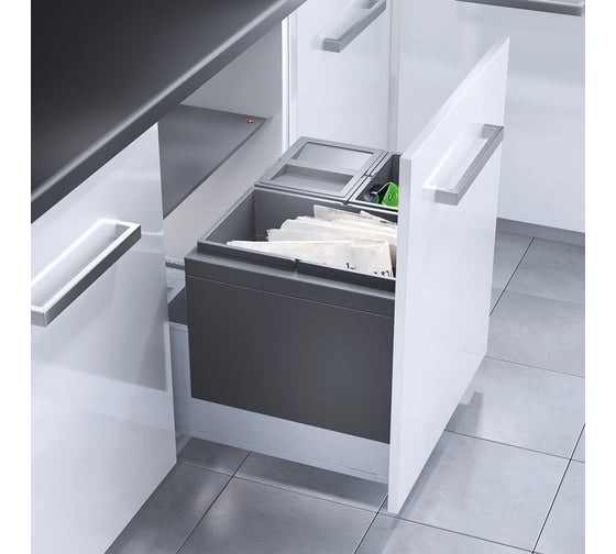 Система сортировки ALVEUS AS Triple 60 60 см, 2x13л/1x28л, 1 пластиковая крышка Hailo 3631691