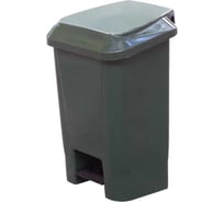 Мусорный контейнер Дигрус 30л с педалью и пакетодержателем, зеленый К-30ПП-З/Д