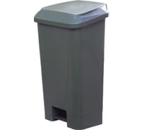 Мусорный контейнер полимерный Тара.ру 80л, в комплекте с педалью и пакетодержателем, зелёный 36519