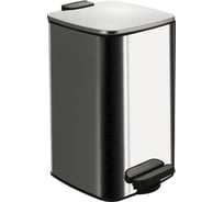 Ведро из нержавеющей стали САНАКС с педалью, квадратное, 8 литров, крышка микролифт, хром 10838