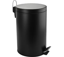 Ведро из нержавеющей стали САНАКС с педалью, круглое, 20 литров, крышка микролифт, черное 2420