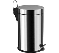 Ведро из нержавеющей стали САНАКС с педалью, круглое, 20 литров, крышка микролифт, хром 1120