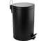 Ведро из нержавеющей стали САНАКС с педалью, круглое, 12 литров, черное 2412 1