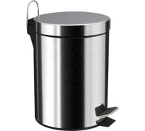 Ведро из нержавеющей стали САНАКС с педалью, круглое, 5 литров, хром 105