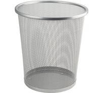 Ведро круглое САНАКС 12 л, сетчатое, офисное, без крышки, нержавеющая сталь SUS 410, серое 420