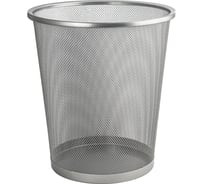 Ведро круглое САНАКС 20 л, сетчатое, офисное, без крышки, нержавеющая сталь SUS 410, серое 42020