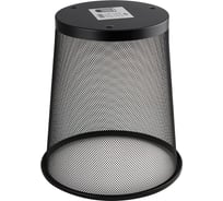 Ведро круглое САНАКС 12 л, сетчатое, офисное, без крышки, нержавеющая сталь SUS 410, черное 42112