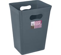 Ведро для мусора Plast Team Stockholm, квадратное, 15 л, вулканический базальт 275813