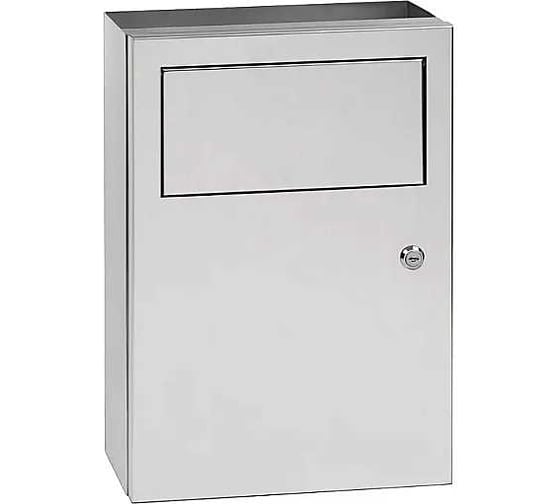 Контейнер для мусора BEMETA с полочкой для хранения гигиенических пакетов, нержавеющая сталь матовая 101015325 1