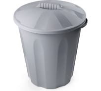 Бак для мусора Verde с крышкой, серый 35525