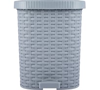 Контейнер педальный для мусора Полимербыт Артлайн без вкладыша, 12л, серый 434881500