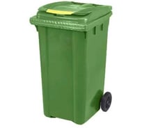 Контейнер Razak plast пластик, зелёный, R, 240 л., без логотипа, с крышкой, зелёная, на колёсах 6740842532768