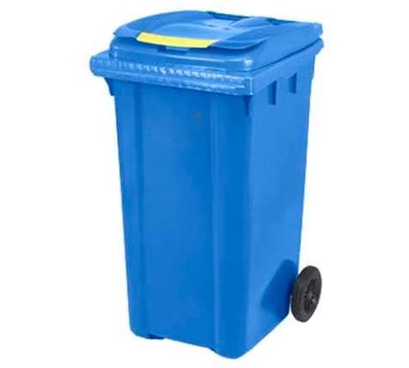 Контейнер Razak plast пластик, синий, R, 240 л., без логотипа, с крышкой, синяя, на колёсах 6909384899634