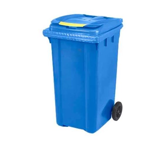 Контейнер Razak plast пластик, синий, R, 240 л., без логотипа, с крышкой, синяя, на колёсах 6909384899634 1