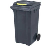 Контейнер Razak plast пластик, серый, R, 240 л., без логотипа, с крышкой, серая, на колёсах 1828838668006