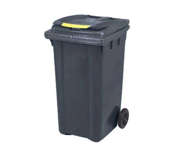 Контейнер Razak plast пластик, серый, R, 240 л., без логотипа, с крышкой, серая, на колёсах 1828838668006 1
