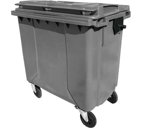 Контейнер Razak plast пластик, серый, R, 770 л., без логотипа, с крышкой, серая, на колёсах 6903011595104