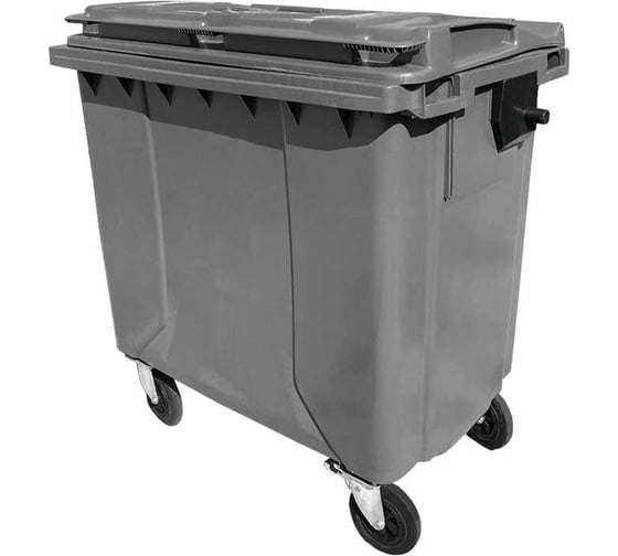 Контейнер Razak plast пластик, серый, R, 770 л., без логотипа, с крышкой, серая, на колёсах 6903011595104 1