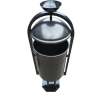 Урна с пепельницей Дигрус 20 литров, серебро УП20-С/Д