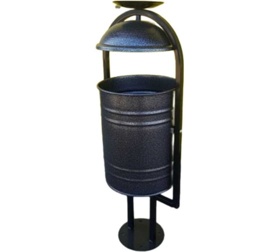 Урна с пепельницей Дигрус 30 литров, серебро УП30-С/Д 1