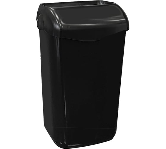 Корзина для мусора Merida пластиковая, подвесная, с конусным отверстием, черная, 23 л KHC101.R 1