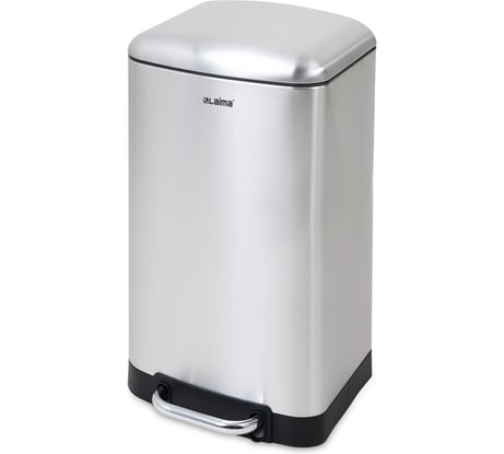 Ведро мусорное с педалью LAIMA ULTRA 20л, крышка с доводчиком, стальное, без отпечатков 701570