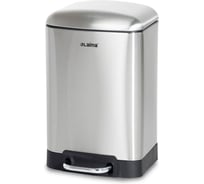 Ведро мусорное с педалью LAIMA ULTRA 6л, крышка с доводчиком, стальное, без отпечатков 701567