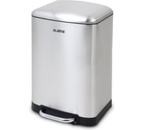 Ведро мусорное с педалью LAIMA ULTRA 12л, крышка с доводчиком, стальное, без отпечатков 701568