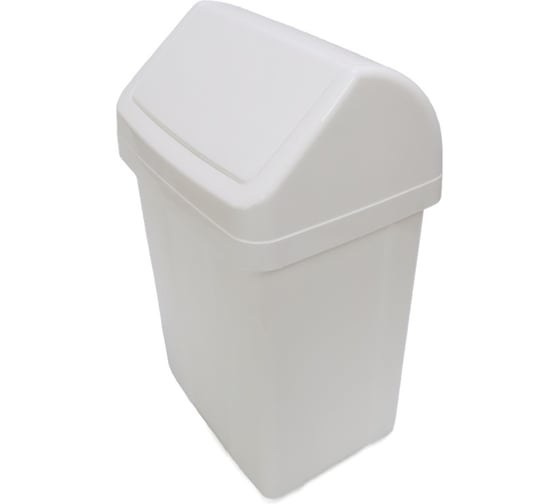 Ведро для мусора ACG с плавающей крышкой, белое, 12л 1003130 1
