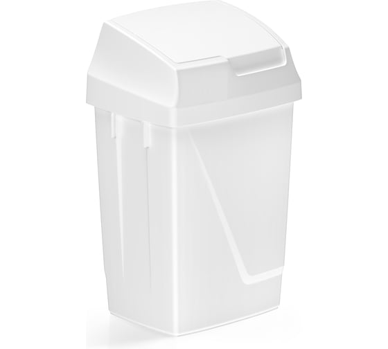 Ведро для мусора ACG с плавающей крышкой, белое, 50л 1003449 1