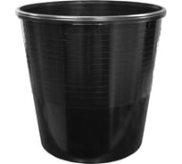 Литая пластиковая корзина для бумаг ErichKrause Classic 12 л, черный 3781