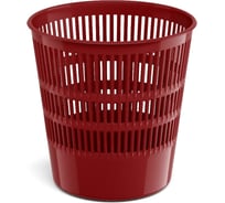 Корзина для бумаг сетчатая пластиковая ErichKrause Марсала, 12л, красная 55949