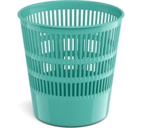 Сетчатая пластиковая корзина для бумаг ErichKrause Pastel Mint 12 л, мятный 55959