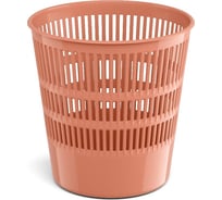 Сетчатая пластиковая корзина для бумаг ErichKrause Powder 12 л, персиковый 55945