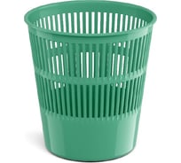 Корзина для бумаг сетчатая пластиковая ErichKrause Пудра, 9л, оливковая 55917