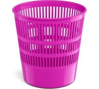 Сетчатая пластиковая корзина для бумаг ErichKrause Neon Solid 12 л, розовый 55954