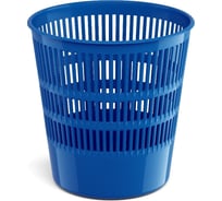 Сетчатая пластиковая корзина для бумаг ErichKrause Vivid 12 л, синий 55962