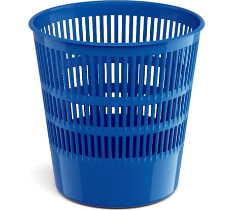Сетчатая пластиковая корзина для бумаг ErichKrause Vivid 12 л, синий 55962