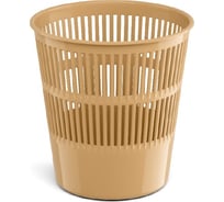 Сетчатая пластиковая корзина для бумаг ErichKrause Powder 9 л, бежевый 55916